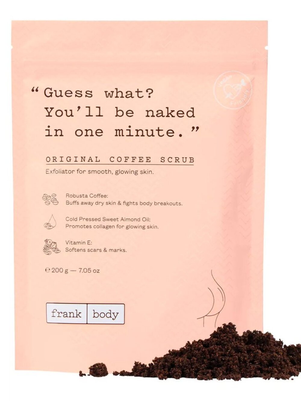 NIP Frank Body Original Coffee Scrub Vegan Body Exfoliator